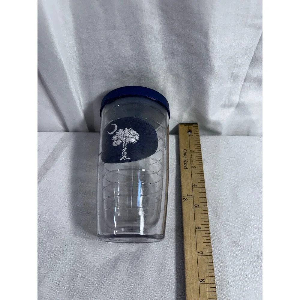 Tervis Tumbler 16oz Clear Blue South Carolina Palmetto Moon Insulated Travel Cup